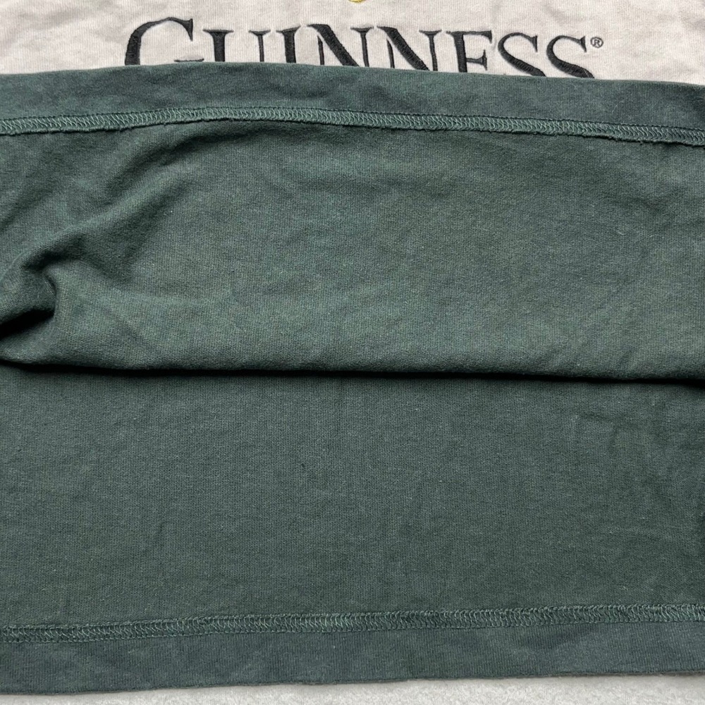 VTG Abercrombie & Fitch Guinness Rugby Shirt XXL Green Cropped Long Sleeve Polo‎ - Picture 9 of 11